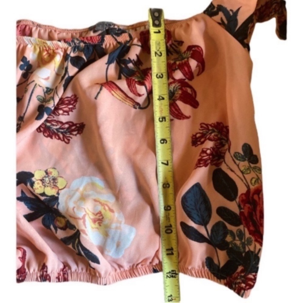 Charlotte Russe Floral Ruffle Sleeve Crop Top Blouse Juniors / Women’s Small - Picture 12 of 12